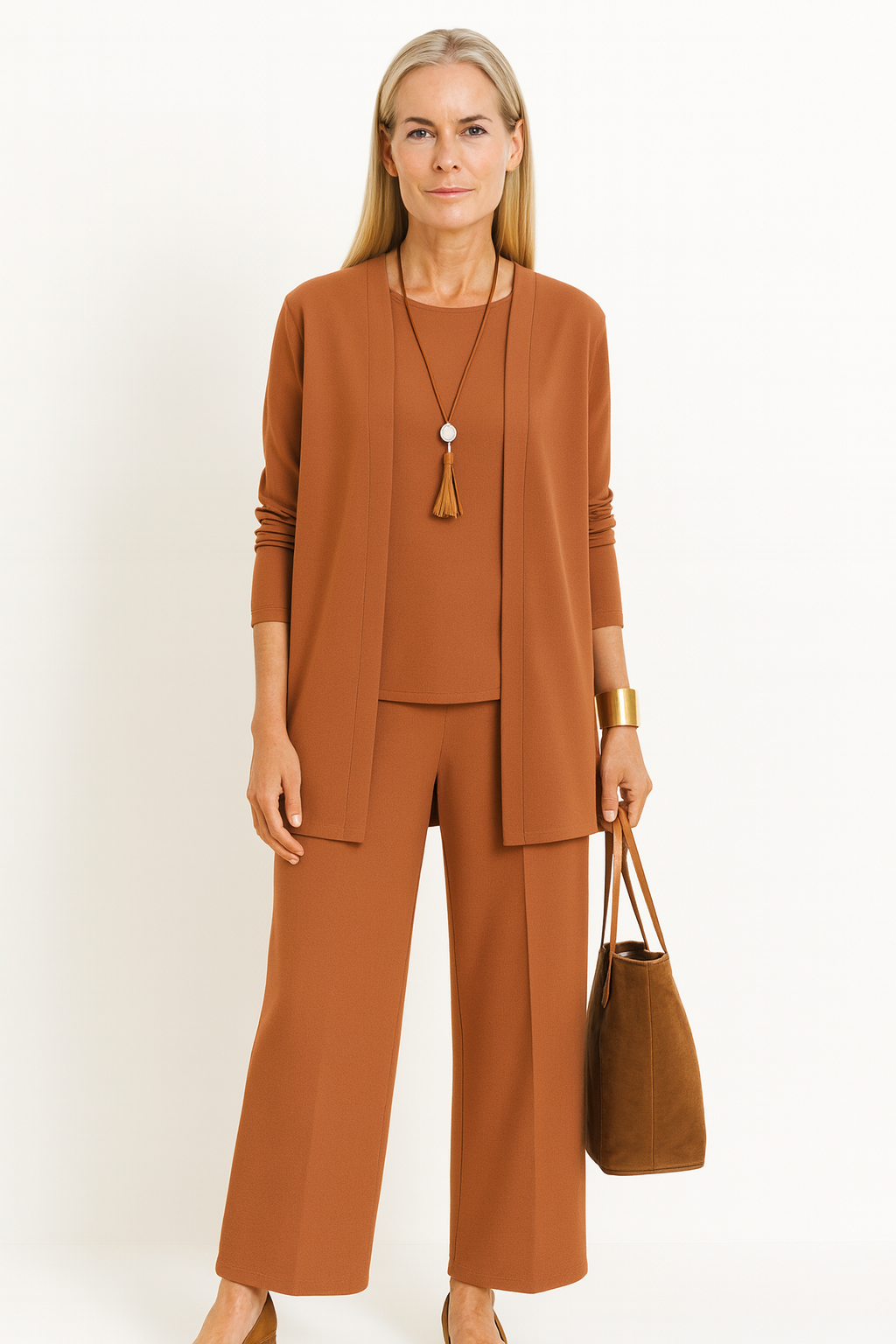 Ensemble élégant et confortable Mila de Danoir Paris en gris, taille S, vêtement pour femmes, détail de l'ensemble FR1017.