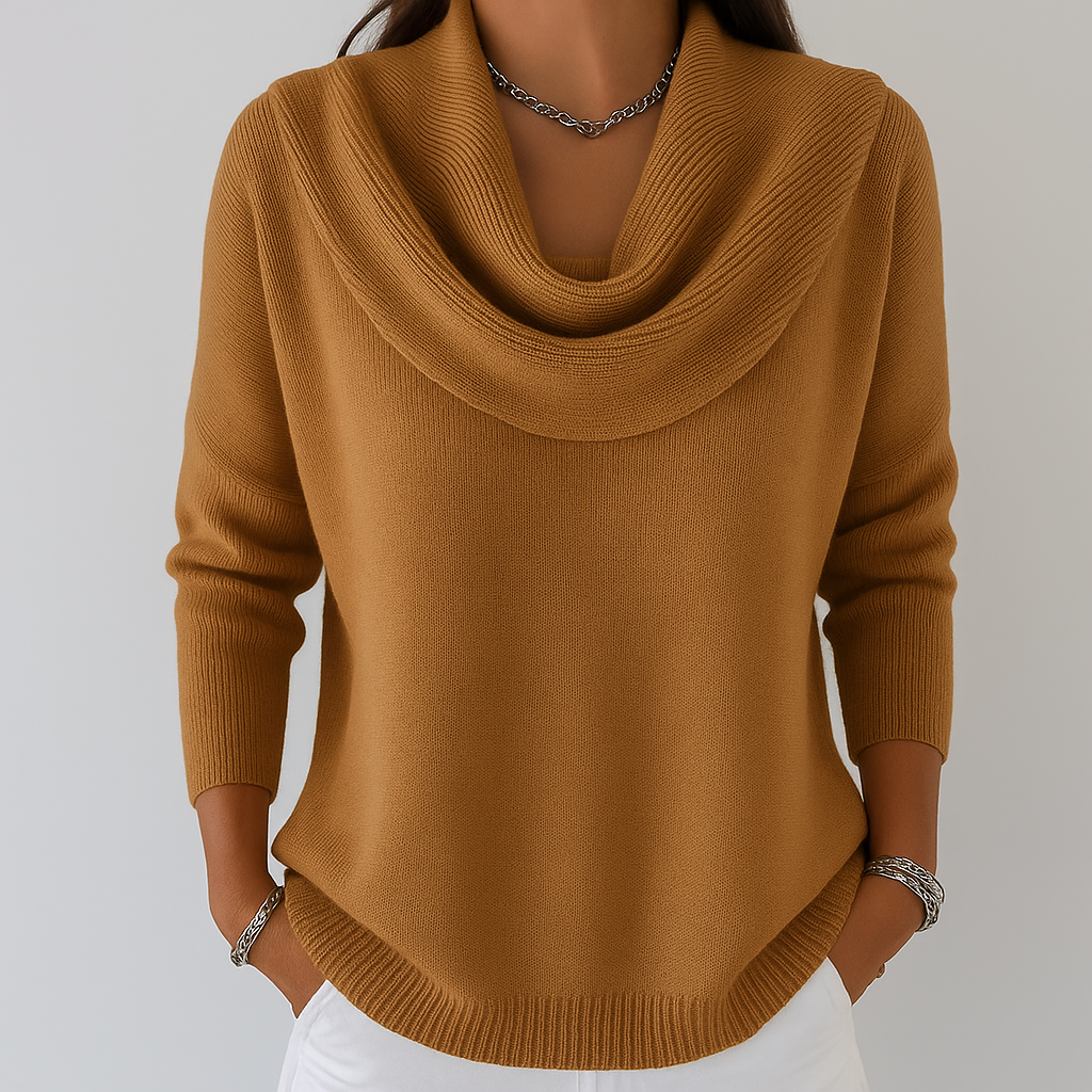 Pull élégant et enveloppant Teresa de Danoir Paris, rouge, taille S, en tissu doux et confortable.