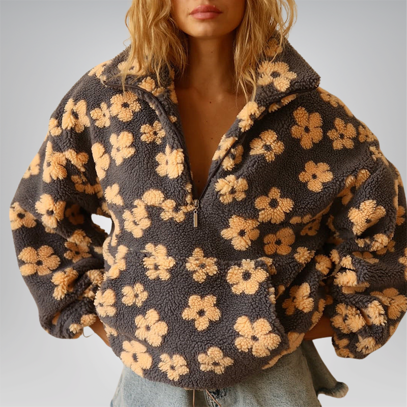Fausse fourrure Danoir Paris Daisy Douce Fleece Boho jaune, image montrant la texture douce et le style bohème.