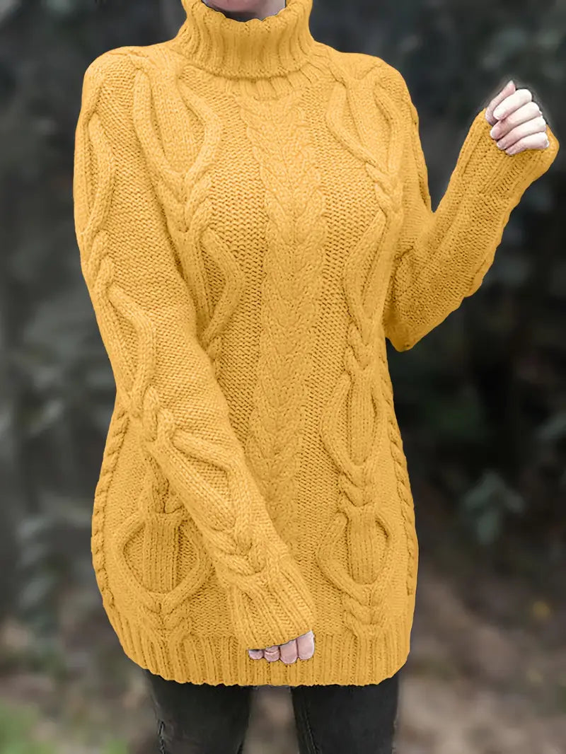 Robe turtleneck élégante de Danoir Paris, modèle Narda, en cramoisi, taille XS, vêtement féminin sophistiqué et chic.