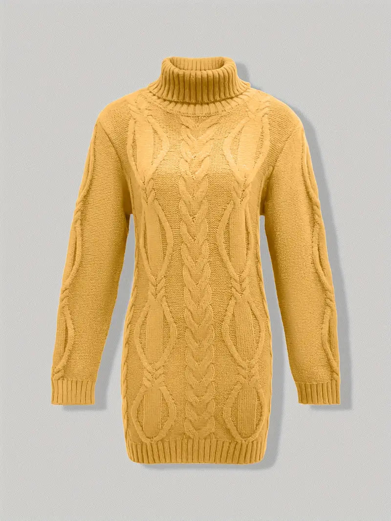 Robe turtleneck élégante Narda de Danoir Paris en cramoisi, coupe ajustée, tissu fluide, taille XS, mode chic et sophistiquée.