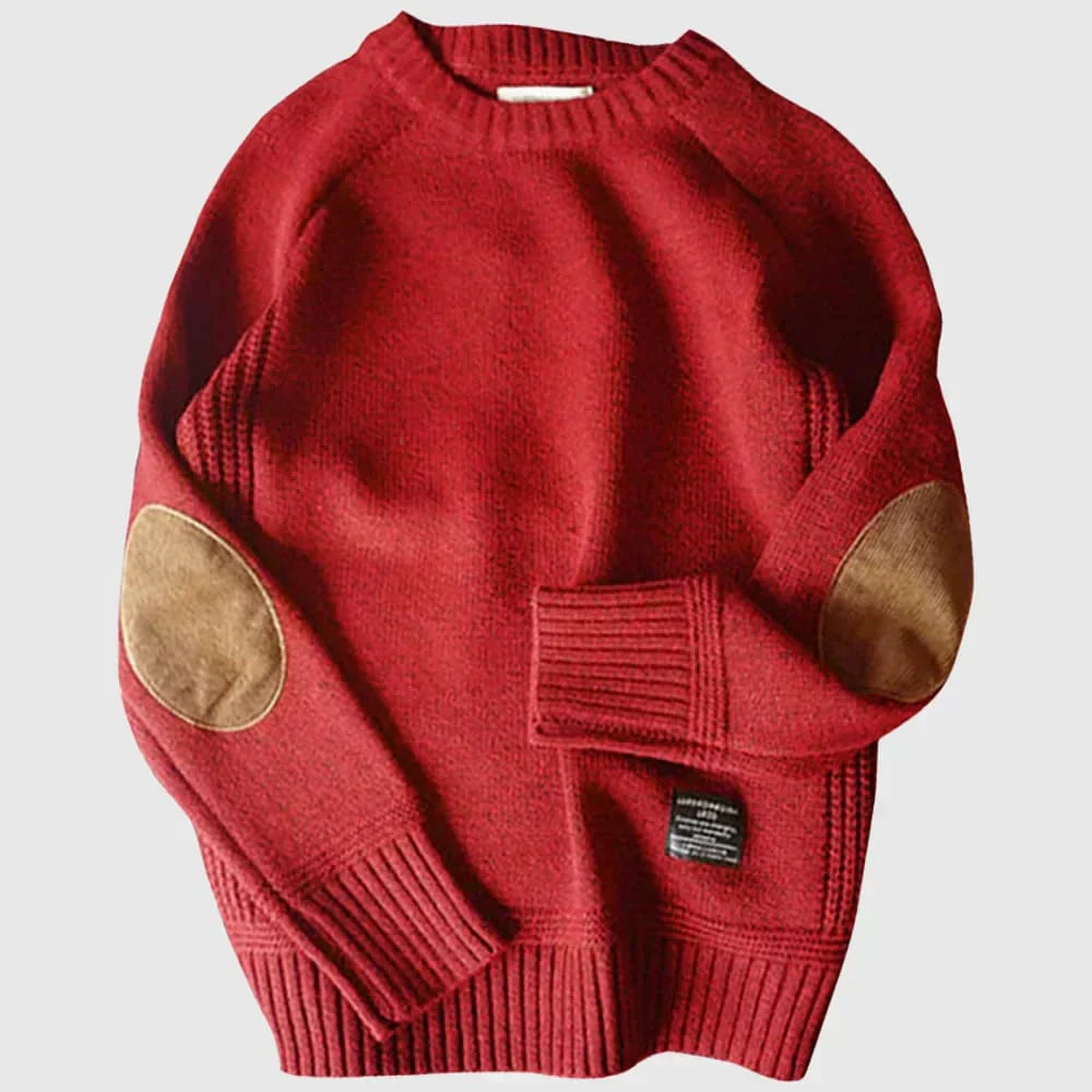 Pull alpin doux pour enfant Gosse de Danoir Paris, en rouge avec capuche et manches longues, confortable et chaud.