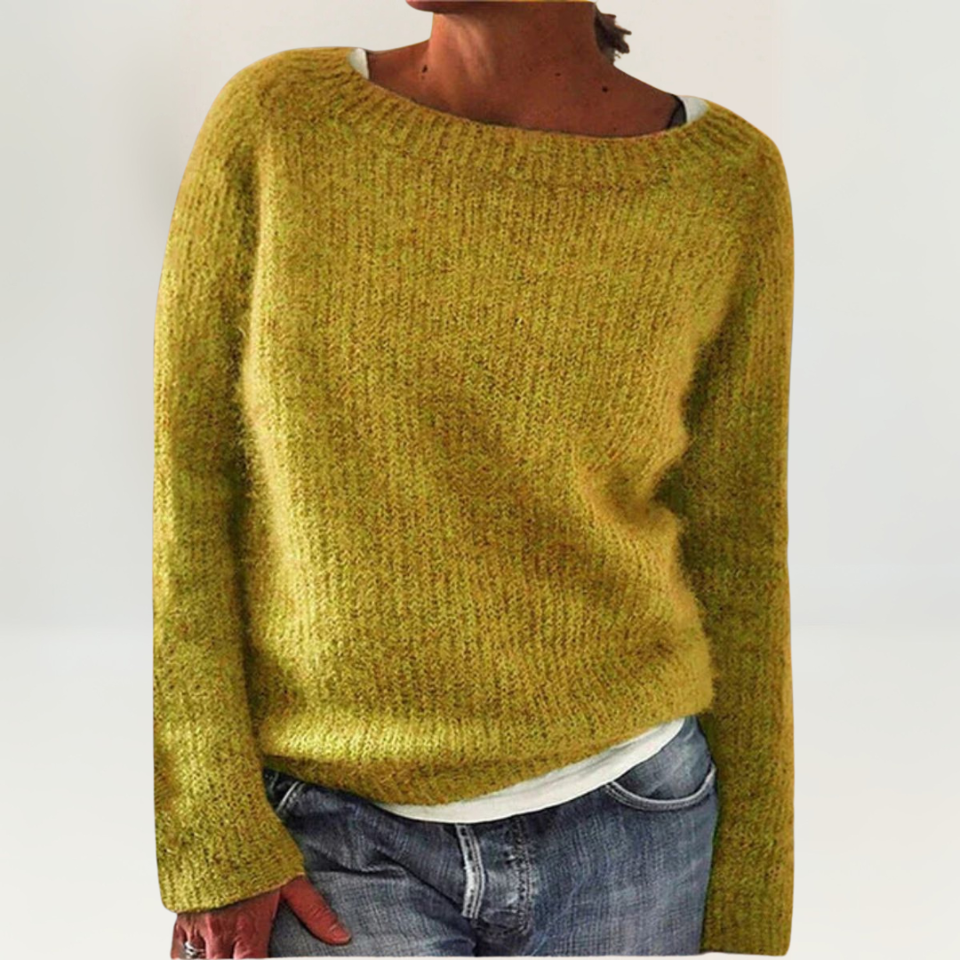 Pull Danoir Paris Suzy orange, confortable et élégant, avec coupe moderne et détails stylés, idéal pour un look chic et décontracté.