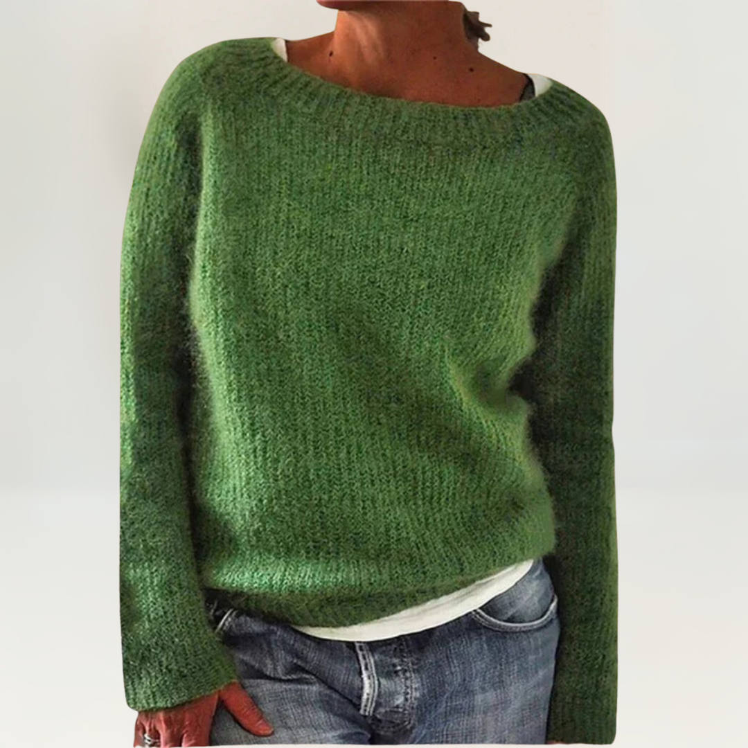 Pull élégant et confortable Danoir Paris FR1070 Suzy de couleur orange, veste chic pour un style sophistiqué.