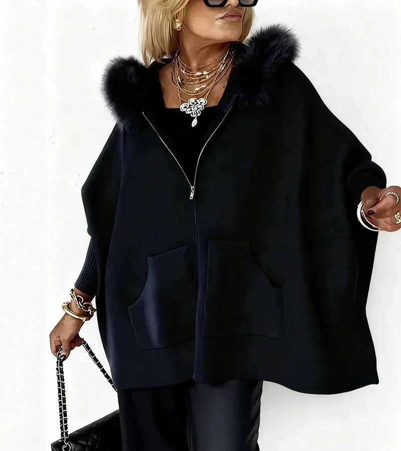 Manteau chic en fourrure rose de la marque Danoir Paris, modèle Arabelle, taille XS, élégant et confortable.