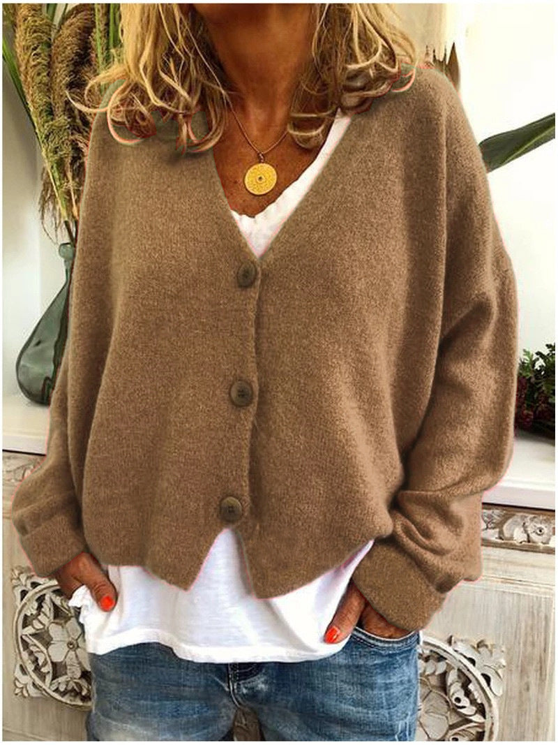 Cardigan tricoté orange Scarlett élégant de Danoir Paris, style chic et confortable pour femme.