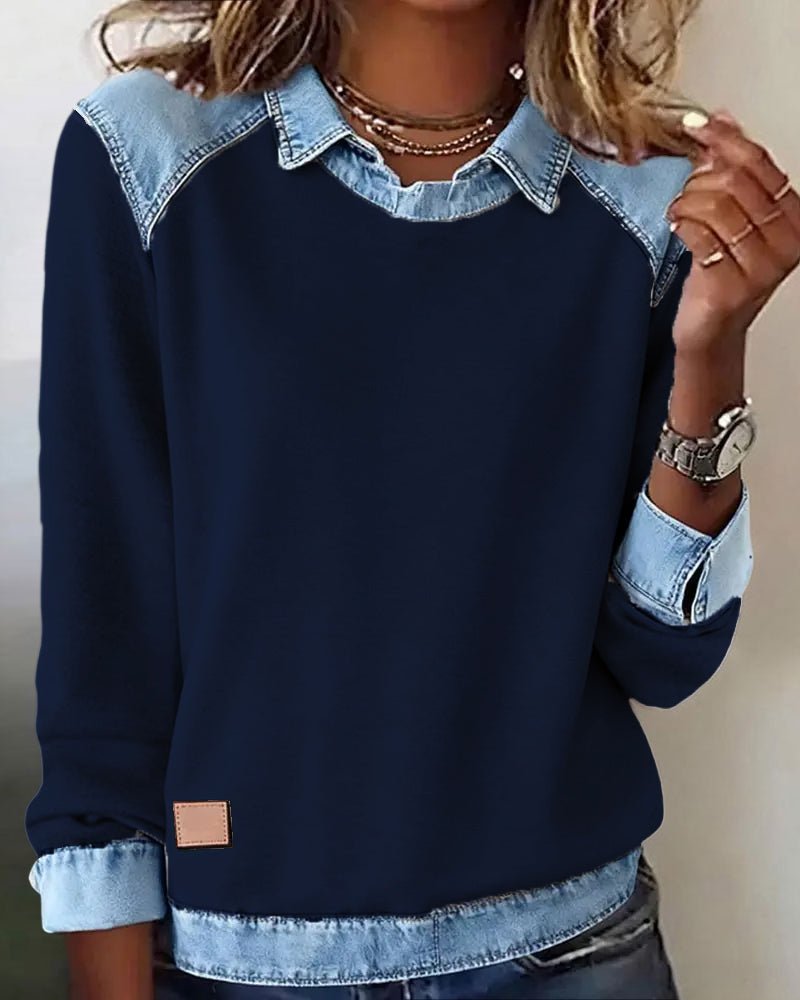 Blouse moderne brodée Lina de Danoir Paris en beige, avec détails délicats sur le tissu et coupe élégante.