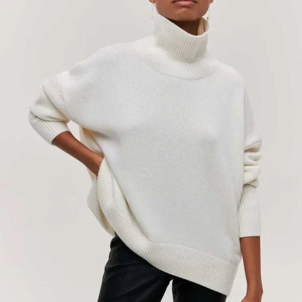 Pull-over oversize Danoir Paris Aria en bleu clair, look confortable et décontracté, léger et tendance.
