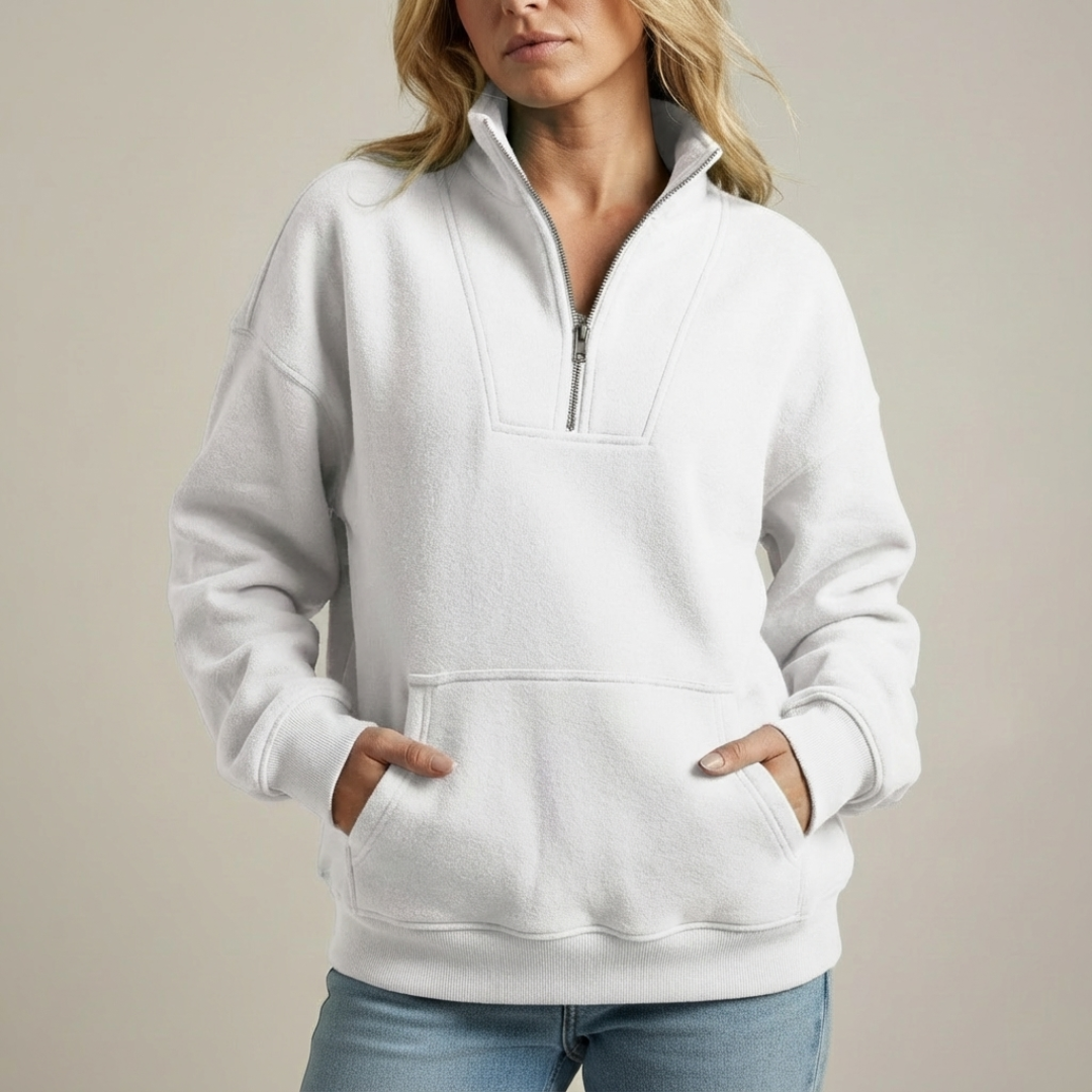 Pull douillet chic Danoir Paris Talbot en tissu sarcelle, confortable et élégant pour un look moderne et cosy.