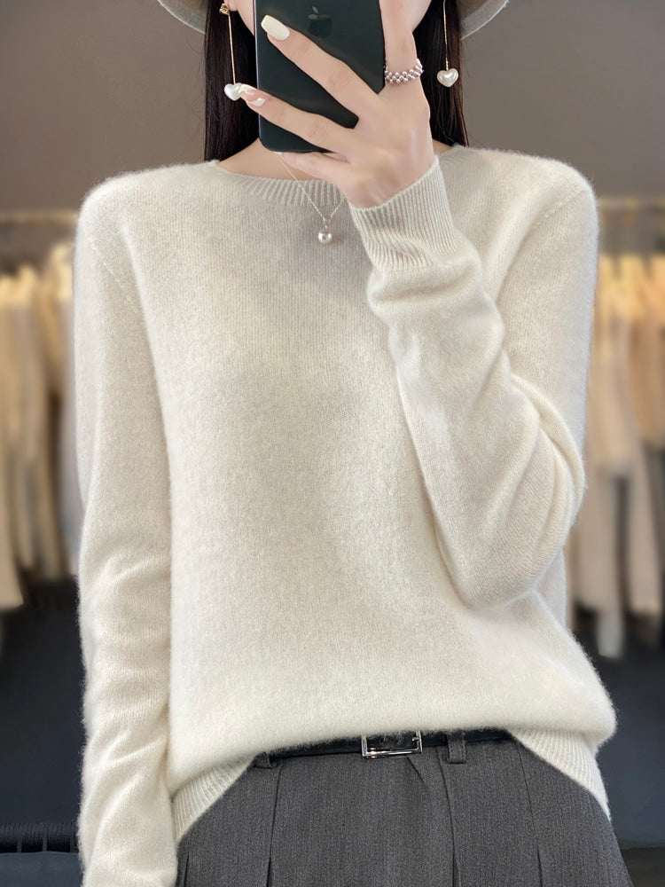 Pull chaud en cachemire Anette de Danoir Paris, turquoise, vue de face, doux et élégant, taille 2XS.