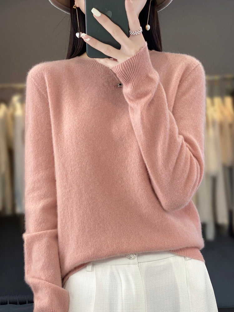 Pull chaud en cachemire turquoise Anette de Danoir Paris, coupe élégante, détails doux et confortables, pour femme.