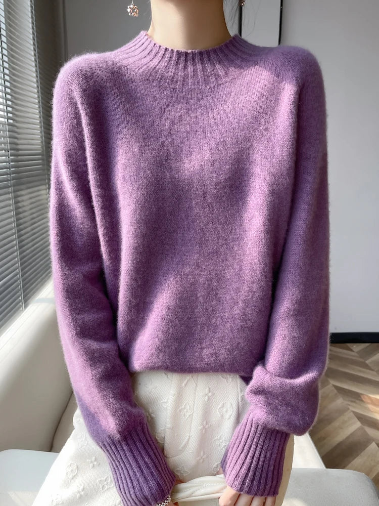 Pull en cachemire beige Danoir Paris Veyona, élégant et confortable, avec col rond et finition raffinée.