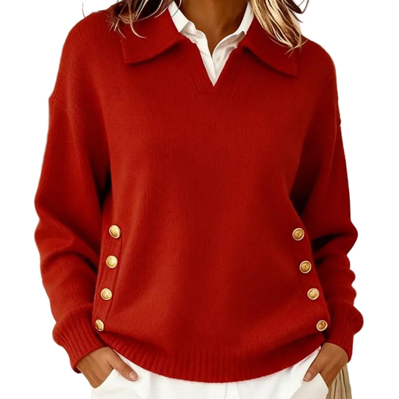 Pull en V rose poudré Danoir Paris Talbot, modèle FR1304, en laine douce avec finition élégante.