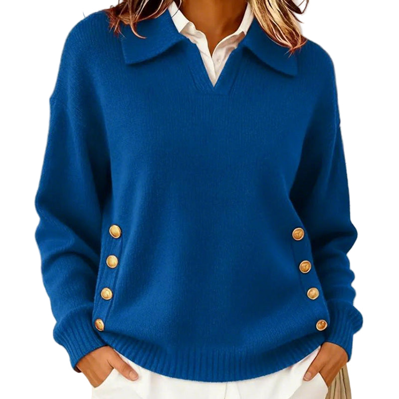 Pull en V rose poudré Danoir Paris Talbot, élégant et chic, porté sur mannequin avec détails de tissu et coupe moderne.