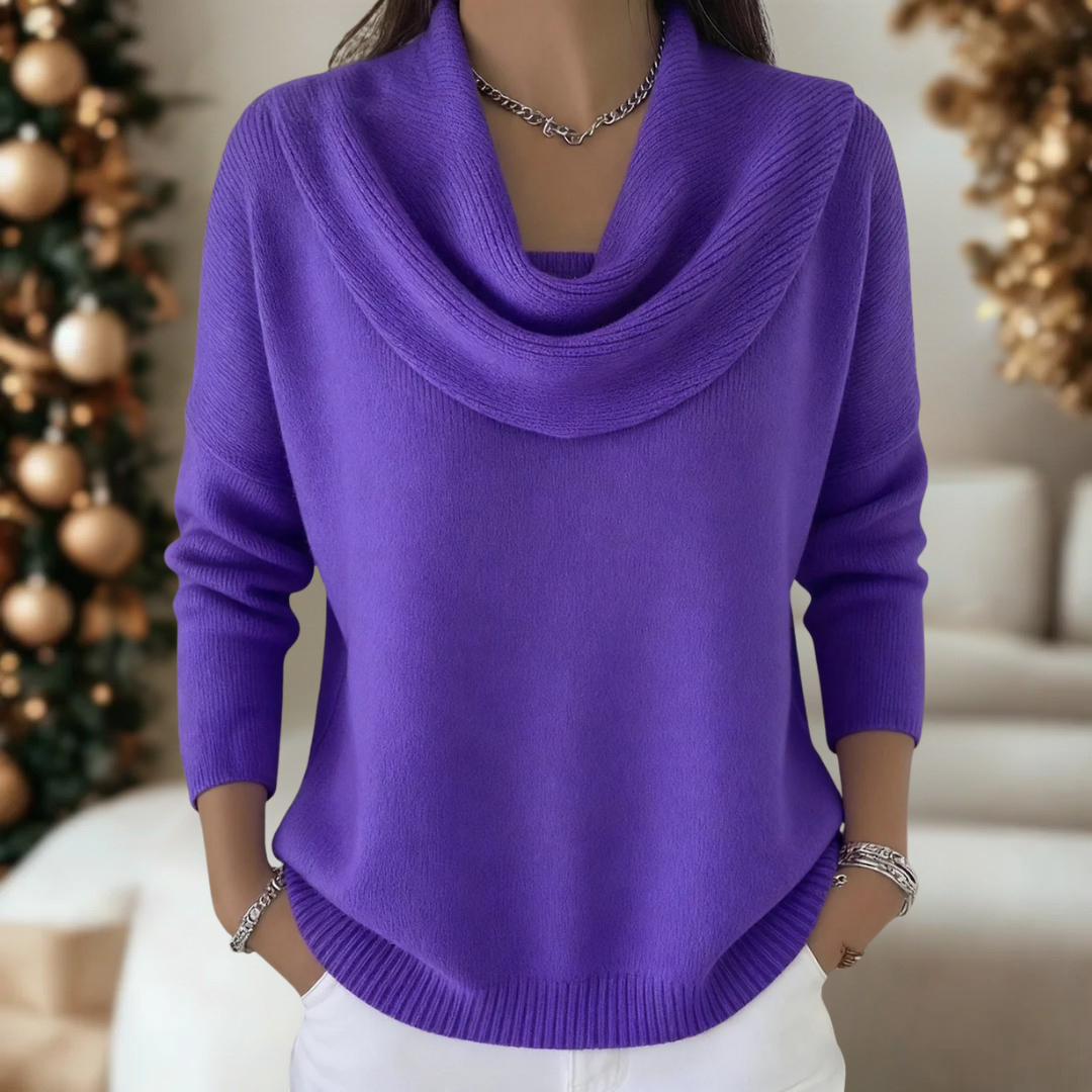Pull en velours blanc Fiorella de Danoir Paris, élégante pièce mode avec design raffiné, pour femmes.