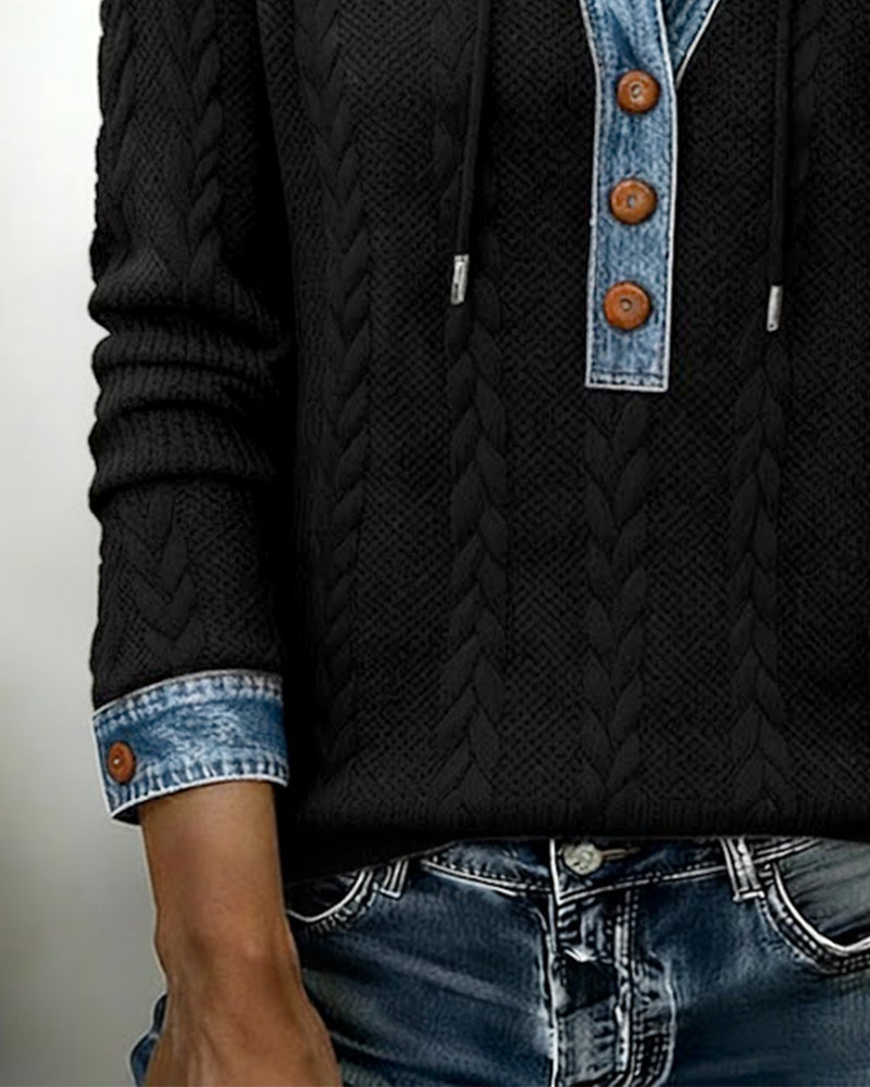 Sweat à capuche décontracté Jenny Danoir Paris en gris, vue frontale, tissu doux et confortable pour un style casual.