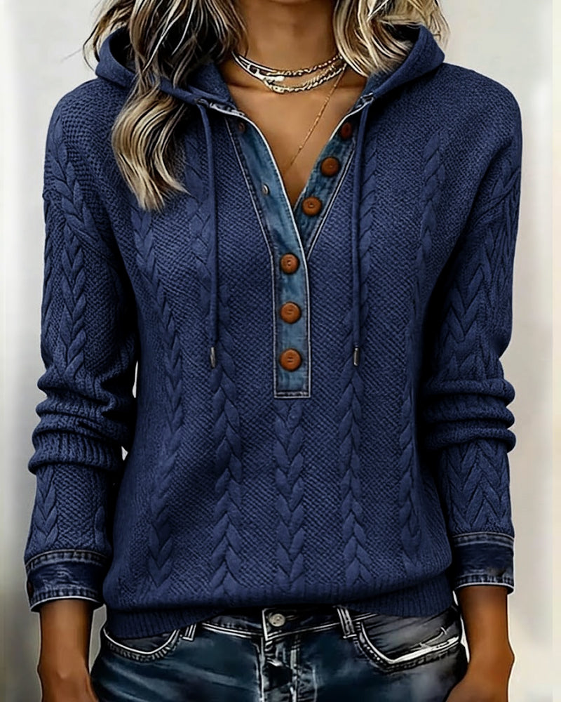 Sweat à capuche décontracté Jenny de Danoir Paris, gris, tissu doux, avec capuche et manches longues, pour un style confortable.