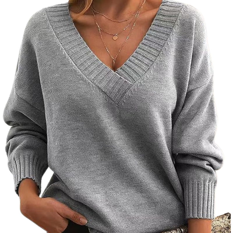 Pull en cachemire Danoir Paris Chic, couleur abricot, élégant et doux, porté sur un mannequin.