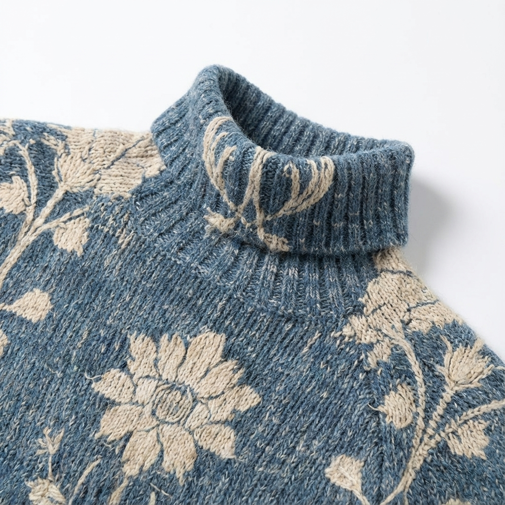 Pull doux décontracté Donna de Danoir Paris en vert, vue rapprochée du tissu confortable et du design élégant.