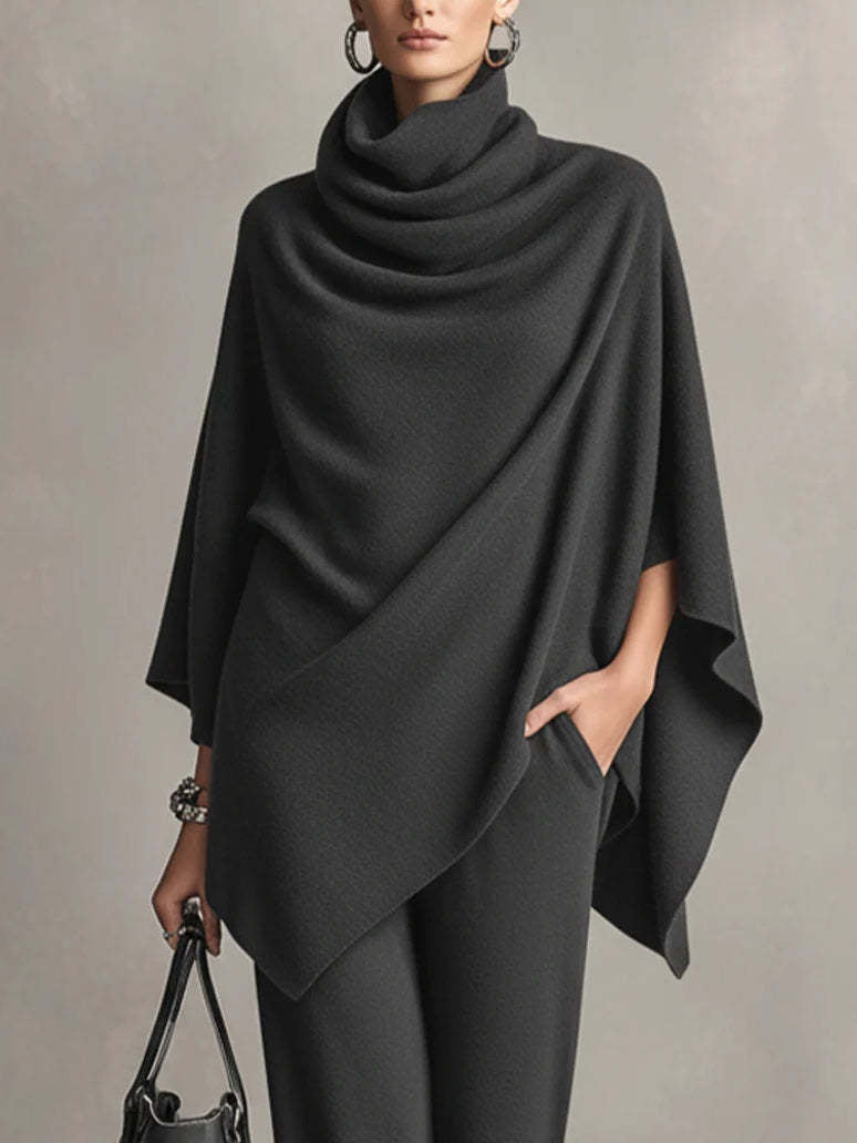 Vêtement décontracté chic de Danoir Paris, modèle FR1504 Seraphine en noir, élégant et confortable.