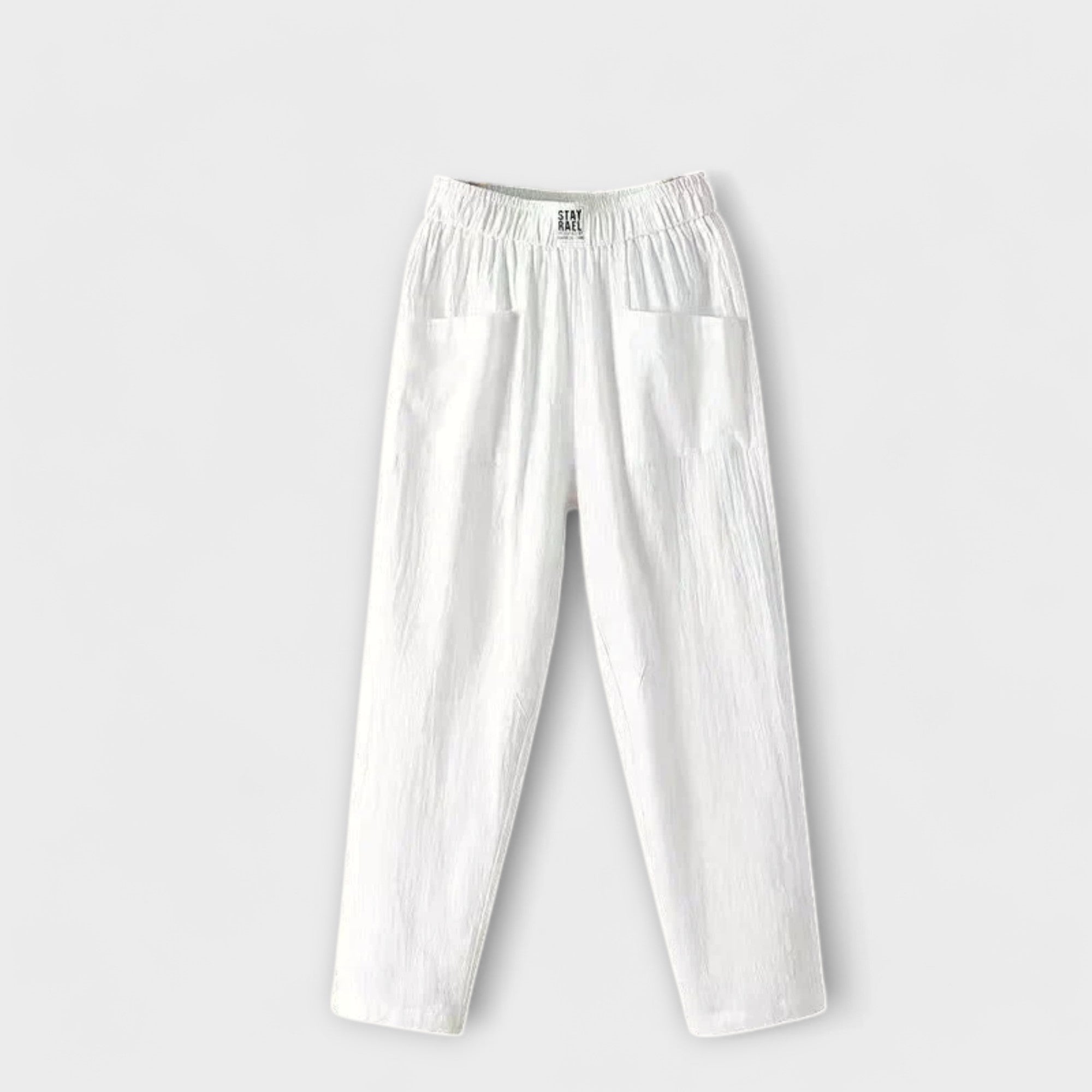 Pantalons chic d'été Maya de Danoir Paris, vert, taille S, tissu léger et élégant pour un look sophistiqué.
