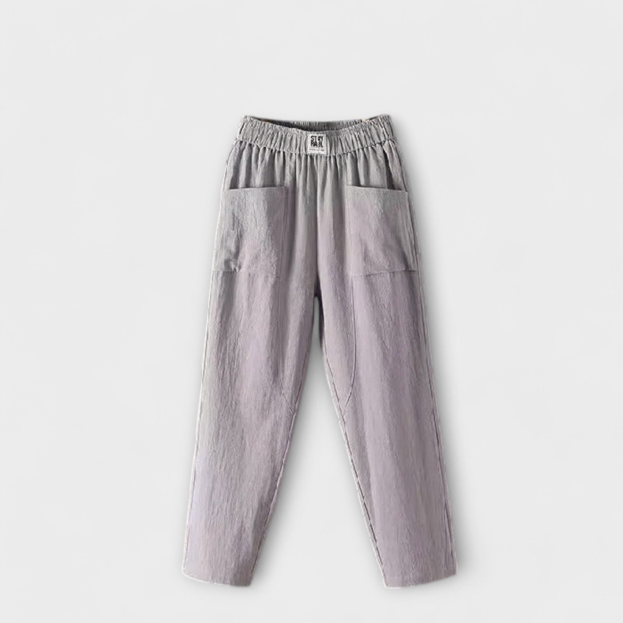 Pantalons chic d'été Maya de Danoir Paris en vert, coupe élégante et moderne, pour un style sophistiqué.