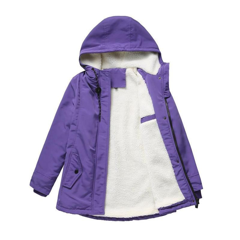 Manteau quotidien pratique Amina de Danoir Paris, en rose, taille XS, vue de face, tissu confortable et style décontracté.