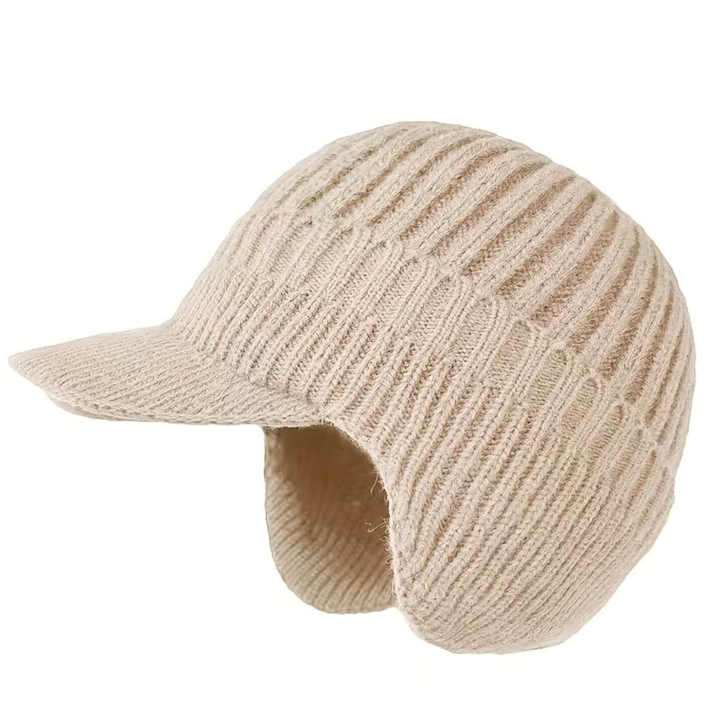 Bonnet hivernal Danoir Paris FR1569 en laine blanc, confort et chaleur pour l'hiver.