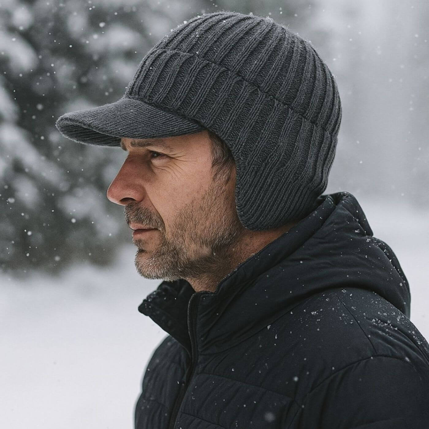 Bonnet hivernal Danoir Paris FR1569 blanc, confortable et chaud, idéal pour l'hiver, en laine douce et élégante.