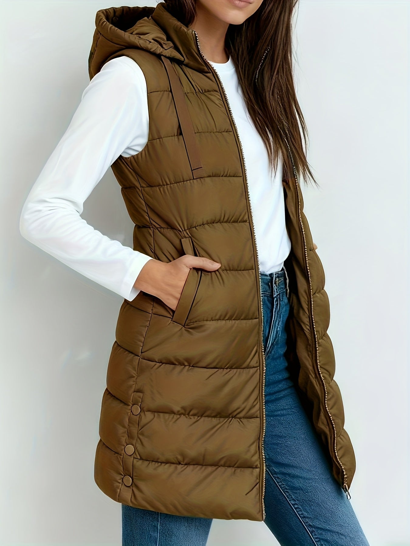 Veste à capuche chic Danoir Paris Emelia en tissu sombre, style élégant et moderne, pour femme.