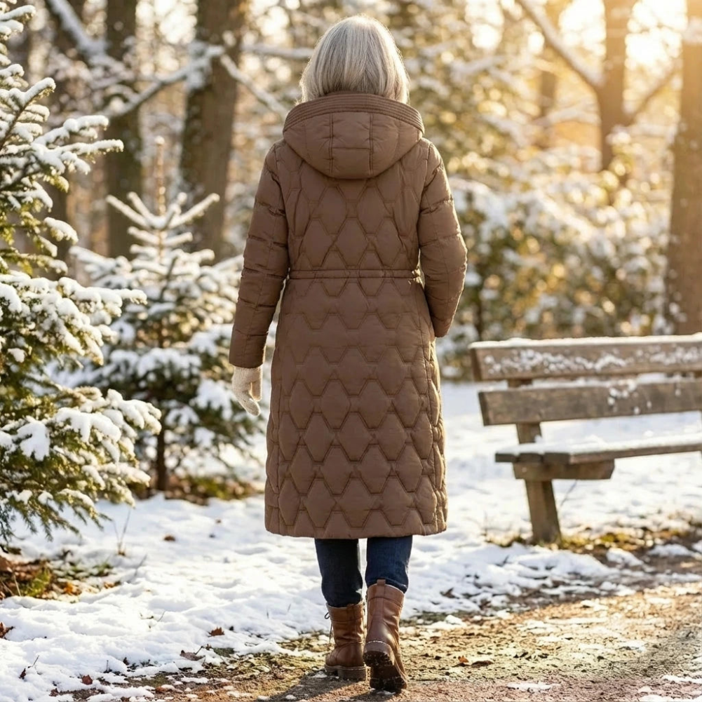 Manteau long imperméable rouge Danoir Paris Lumière FR1602, veste élégante pour la pluie.