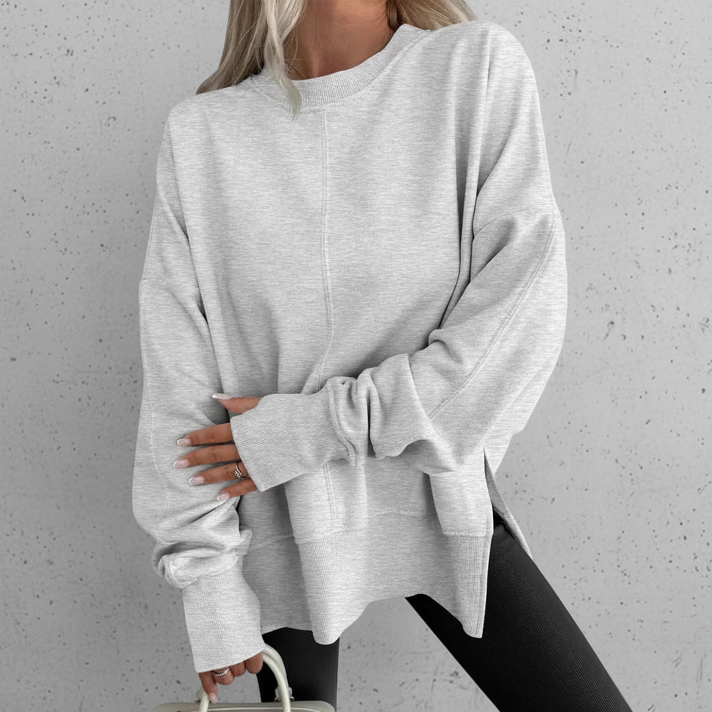 Sweatshirt oversize Danoir Paris AlpenNord en molleton confortable, couleur neutre, porté sur un mannequin.