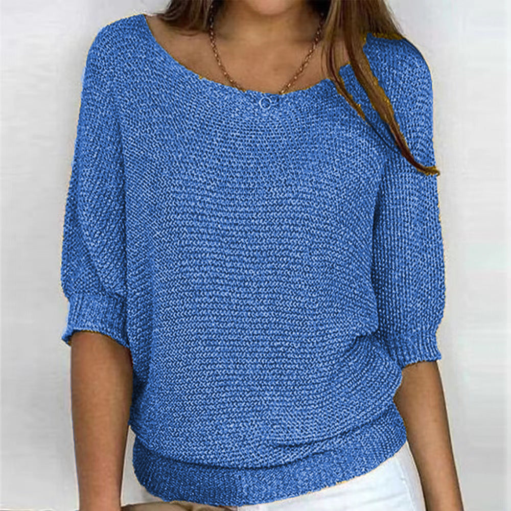 Pull élégant Danoir Paris Linda FR782 beige, confortable et sophistiqué, porté en taille S, avec un style chic et décontracté.