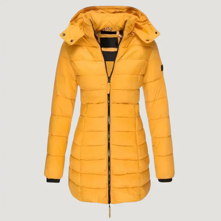 Veste d'hiver élégante Maria de Danoir Paris, coupe bleue, taille S, avec col et détails sophistiqués.