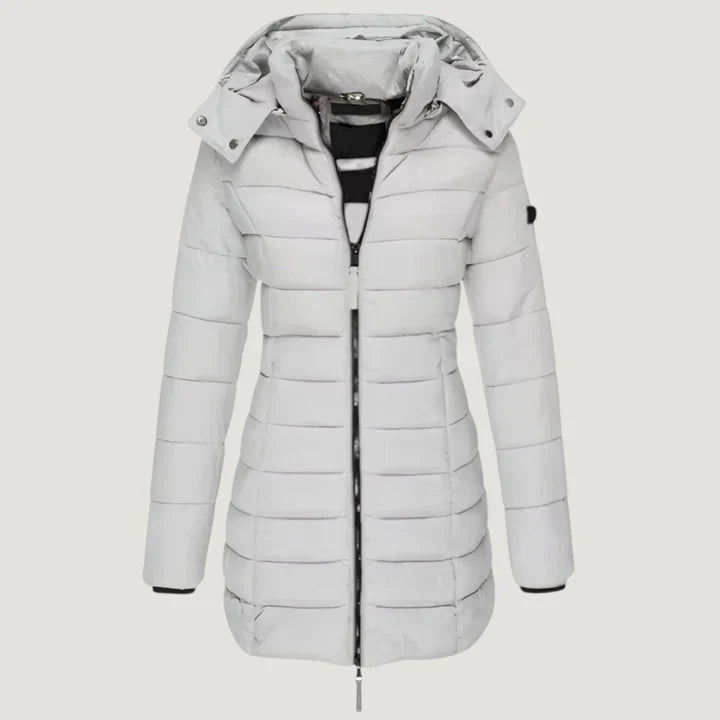 Veste d'hiver élégante Maria de Danoir Paris, en bleu, taille S, avec coupe sophistiquée et détails modernes.