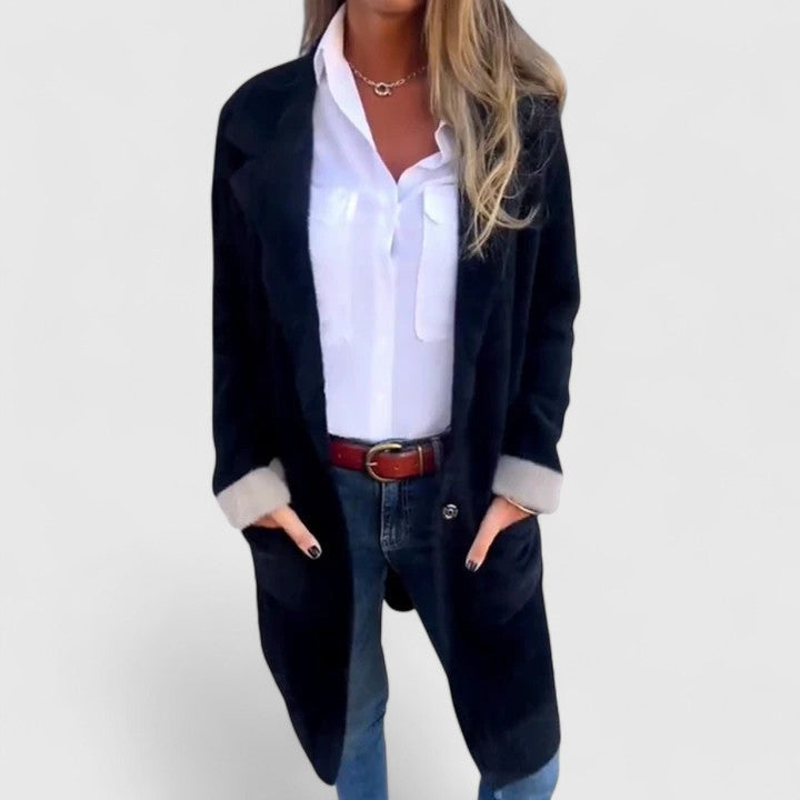 Manteau chaud chic Danoir Paris Sofieeee FR863 vert, style élégant et confortable pour l'hiver.