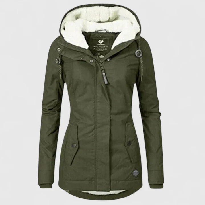 Manteau chic et confortable Juliandra de Danoir Paris en bleu, taille S, avec coupe élégante et détails modernes.