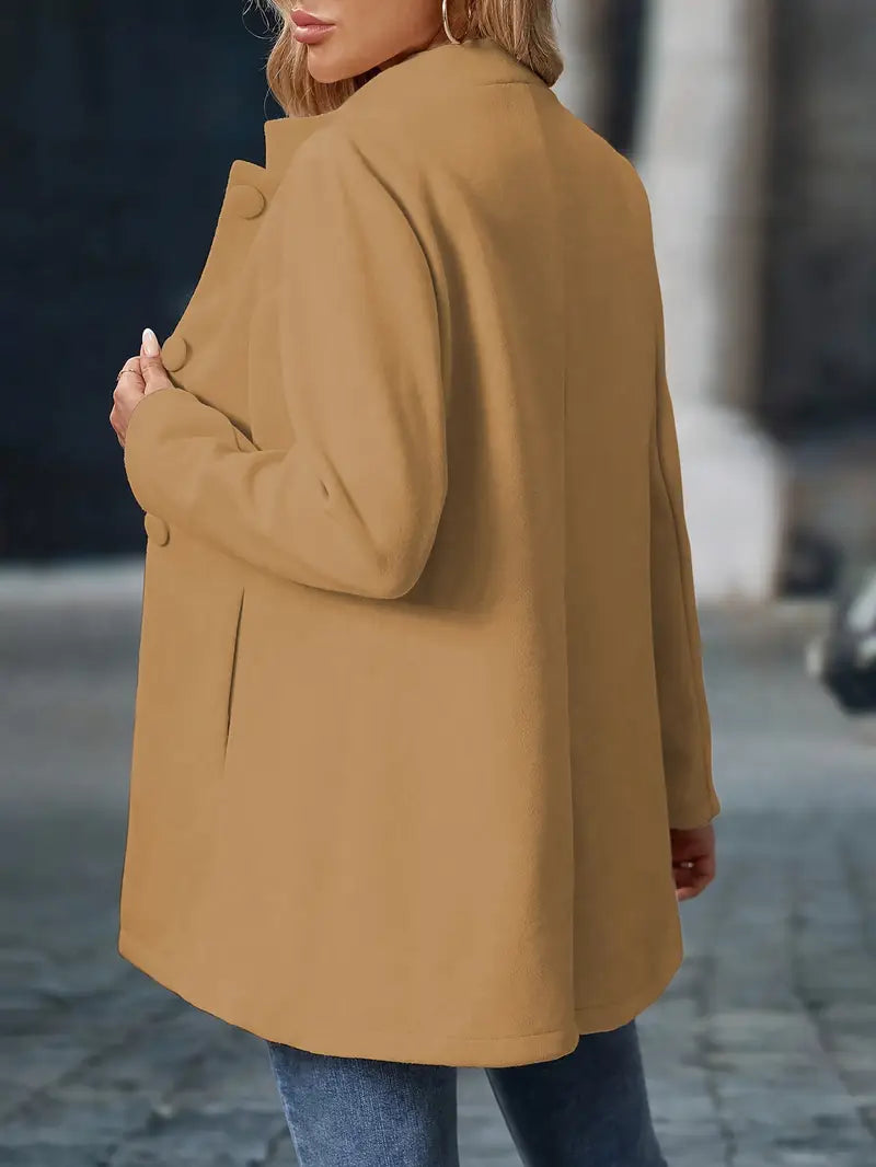 Veste élégante quotidienne Danoir Paris Sofia FR897 en crème, porte-zip, manches longues et coupe chic.