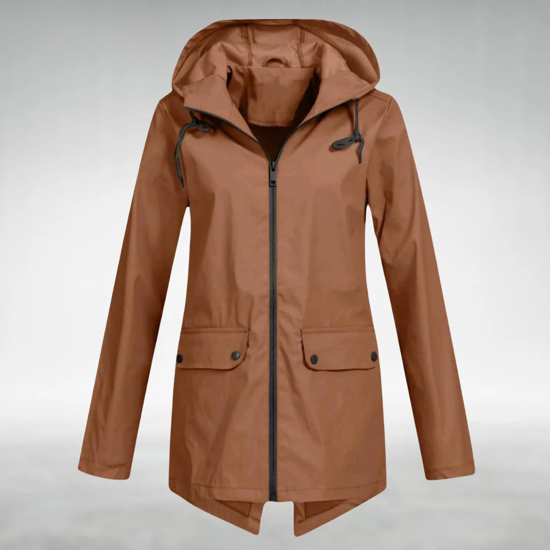 Vêtement imperméable bleu Danoir Paris FR902 modèle Arlyn, élégant et pratique pour la pluie.