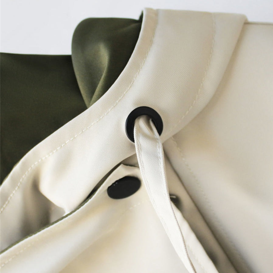 Veste élégante anti-pluie blanche Danoir Paris FR907, style moderne et coupe ajustée, vue de face.