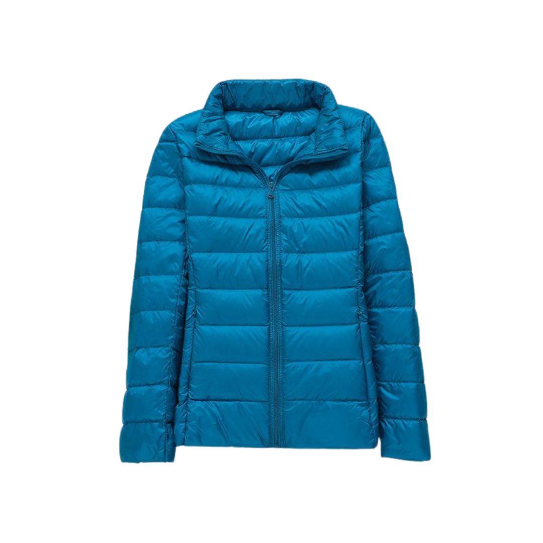 Veste ultra légère élégante Danoir Paris Elin en rose, finition chic, veste tendance pour femmes.