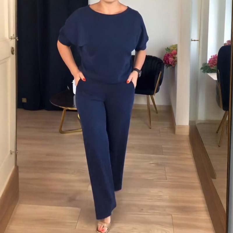 Ensemble élégant et confortable Brumello FR943 de Danoir Paris, noir, taille XS, avec détails sophistiqués.