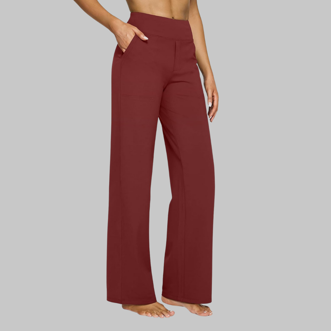 Pantalon stretch confortable Enora de Danoir Paris, taille taupe, coupe ajustée et tissu doux, pour un style décontracté et chic.
