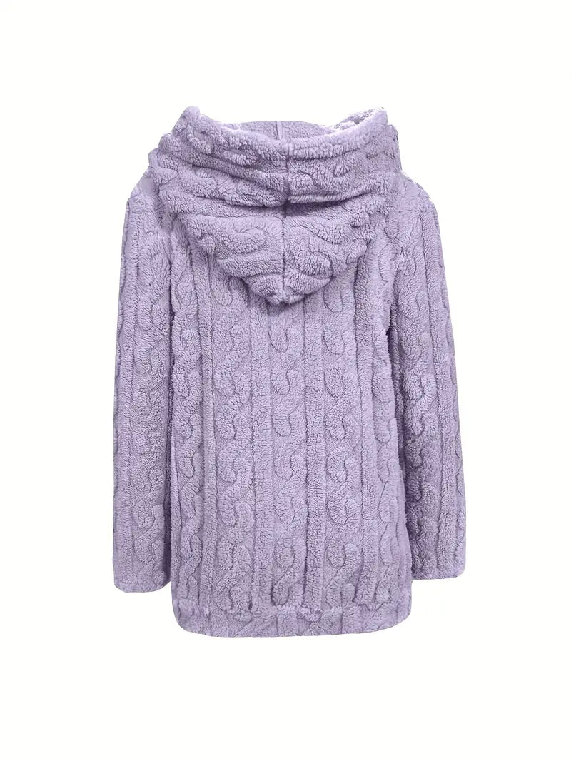 Sweat doux et moderne Ganka de Danoir Paris en violet, style confortable et tendance, vue de face.