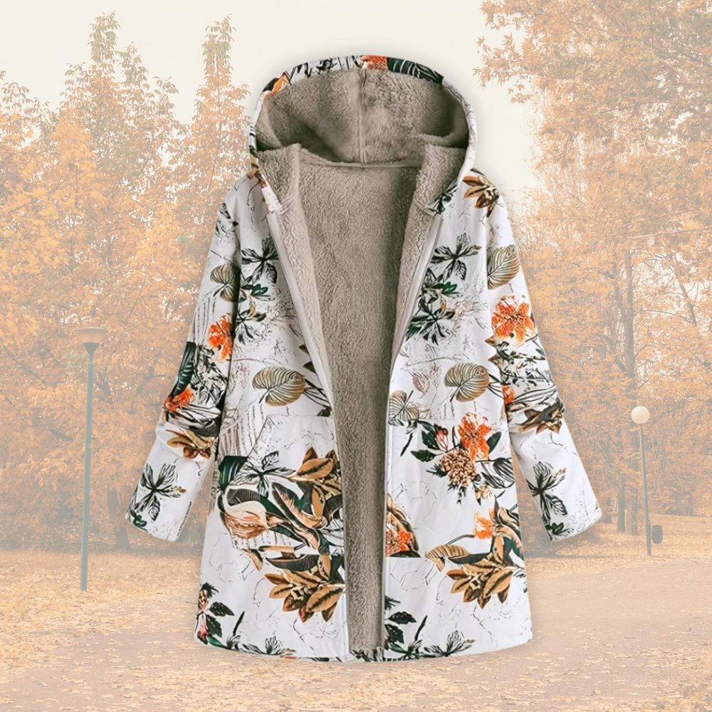 Veste chic et douillette Camellia de Danoir Paris, beige, coupe élégante et confortable, pour un style sophistiqué.