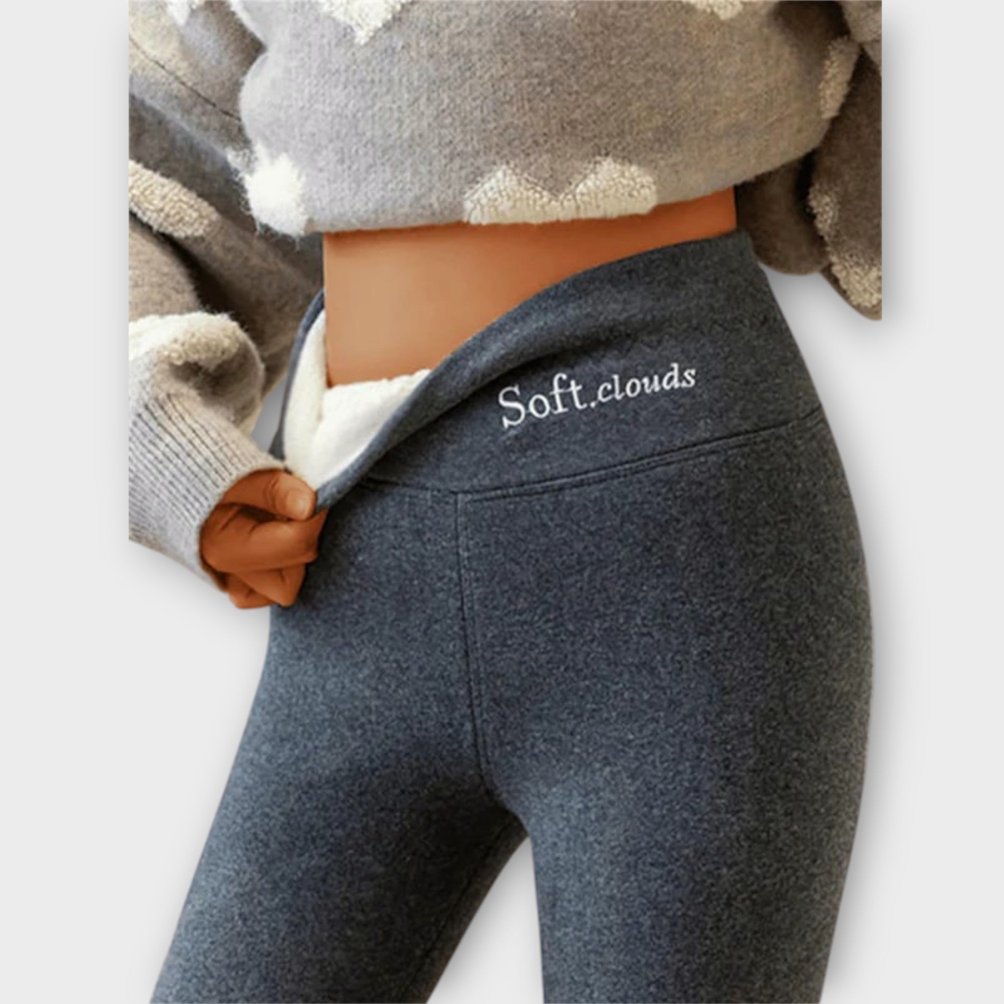 Pantalon d'hiver élégant Nordelle de Danoir Paris en gris foncé, design sophistiqué, pour femmes, modèle FR971.