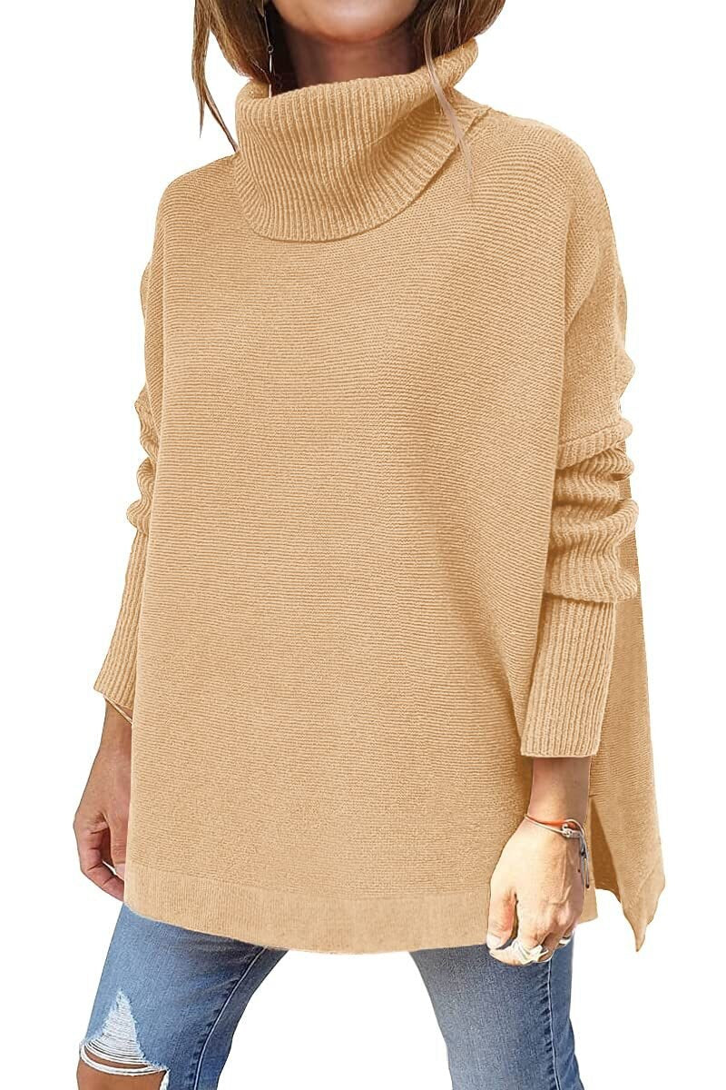 Pull beige Danoir Paris Neryssa, chic et douillet, en laine douce avec col rond et manches longues.