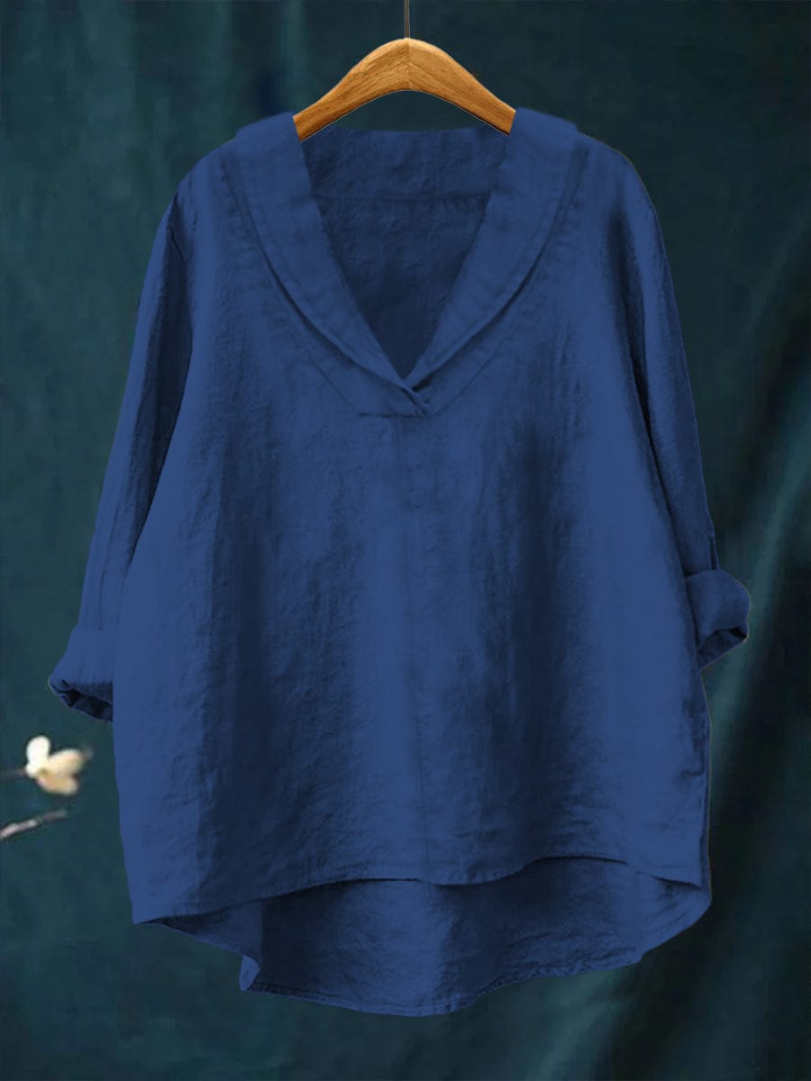 Chemise d'été en lin jaune Samantha de Danoir Paris, style élégant et léger pour femme.