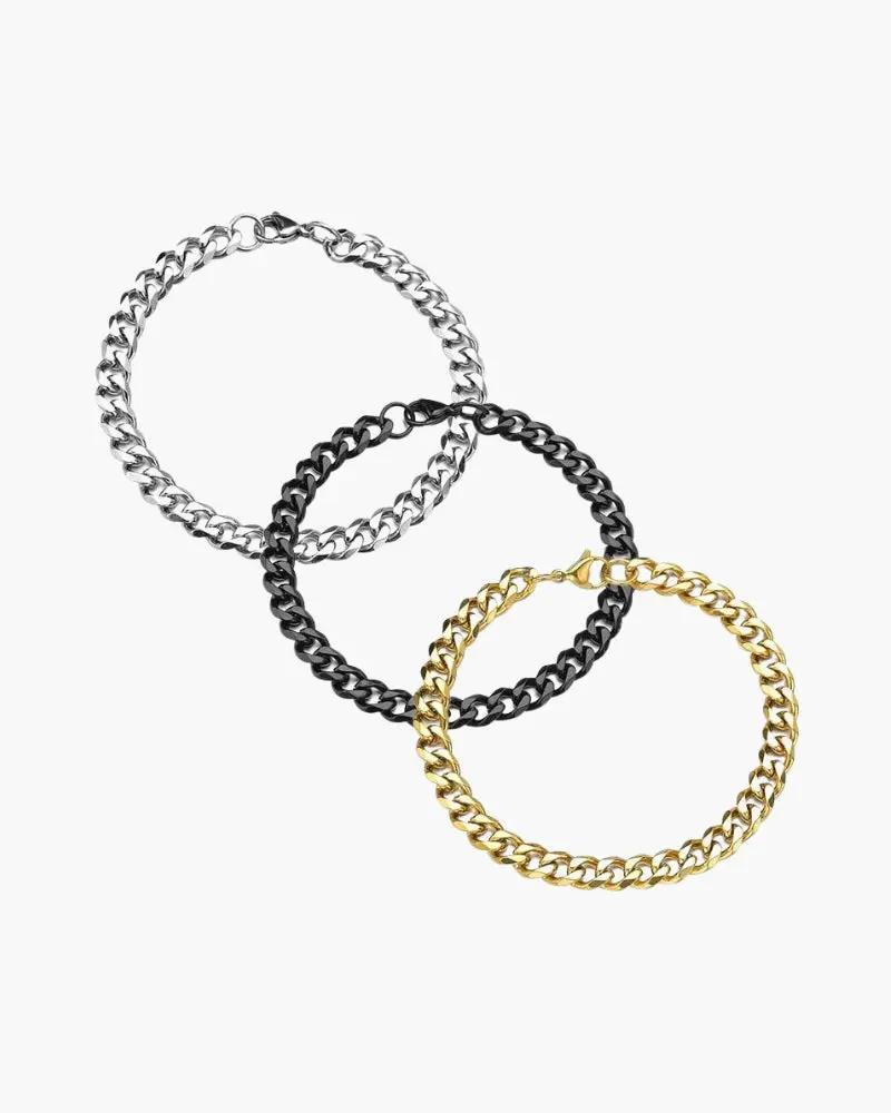 Bracelet chaîne Old Money en or de 3 mm de Danoir Paris, style élégant et sophistiqué en métal précieux.