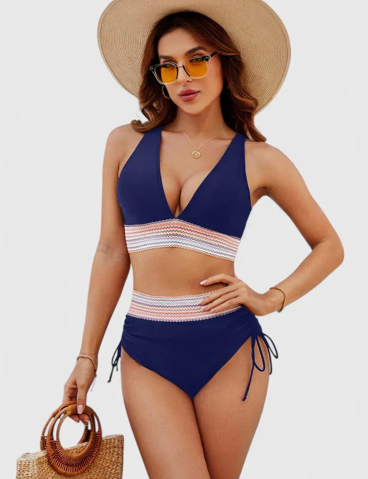 Ensemble bikini élégant vert Jayzelliah de Danoir Paris, taille XS, avec détails raffinés et design sophistiqué pour l'été.